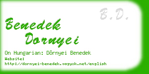benedek dornyei business card